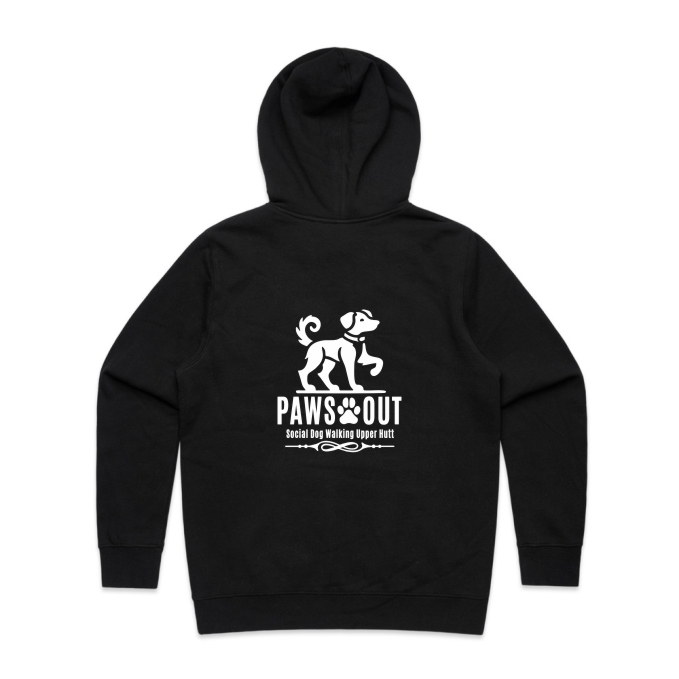 Paws Out Mens Hood - Black
