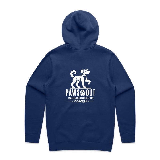 Paws Out Mens Hood - Black