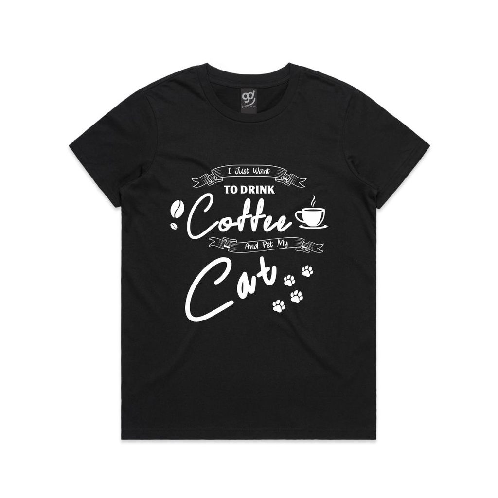 To Drink Coffee With - Womens Tee (Black, S)