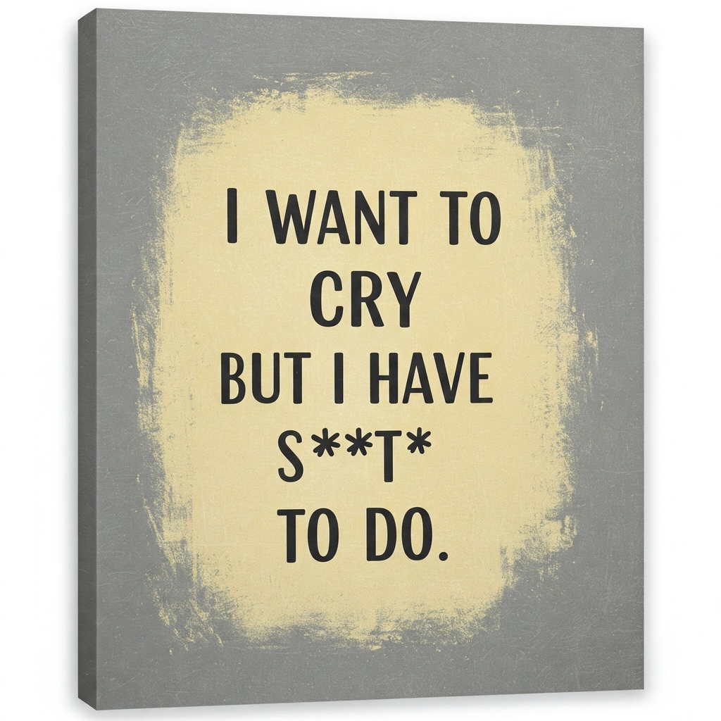 [AM005421] I want to Cry - Canvas