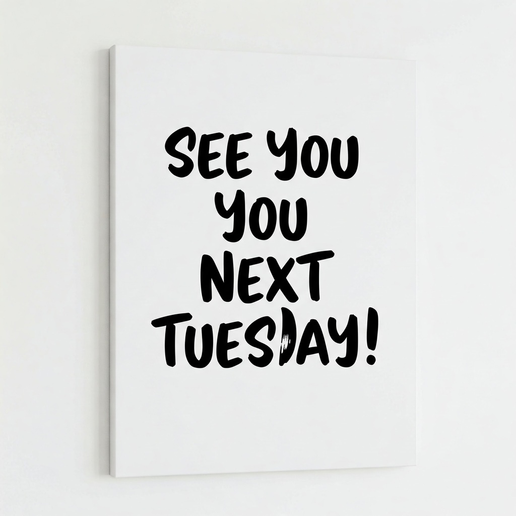 See you Next - Glitter Canvas