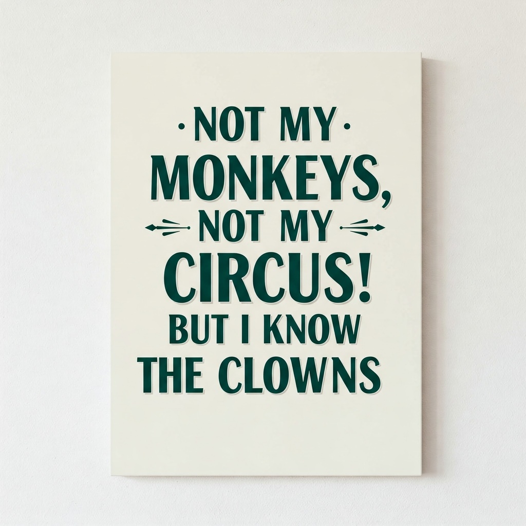 [AM005469] Not my Monkeys - Canvas