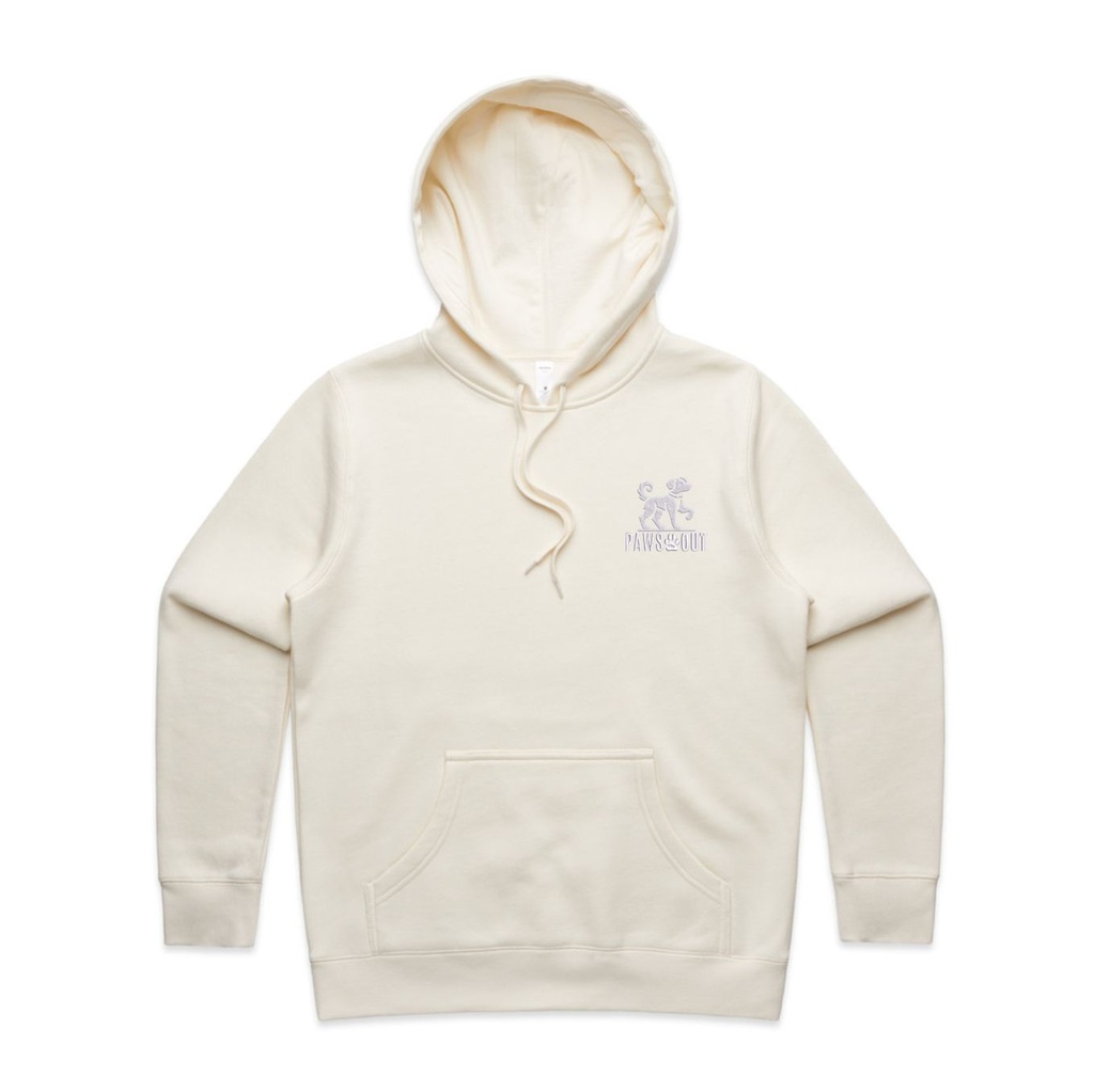 Paws Out Womens Hood - Ecru