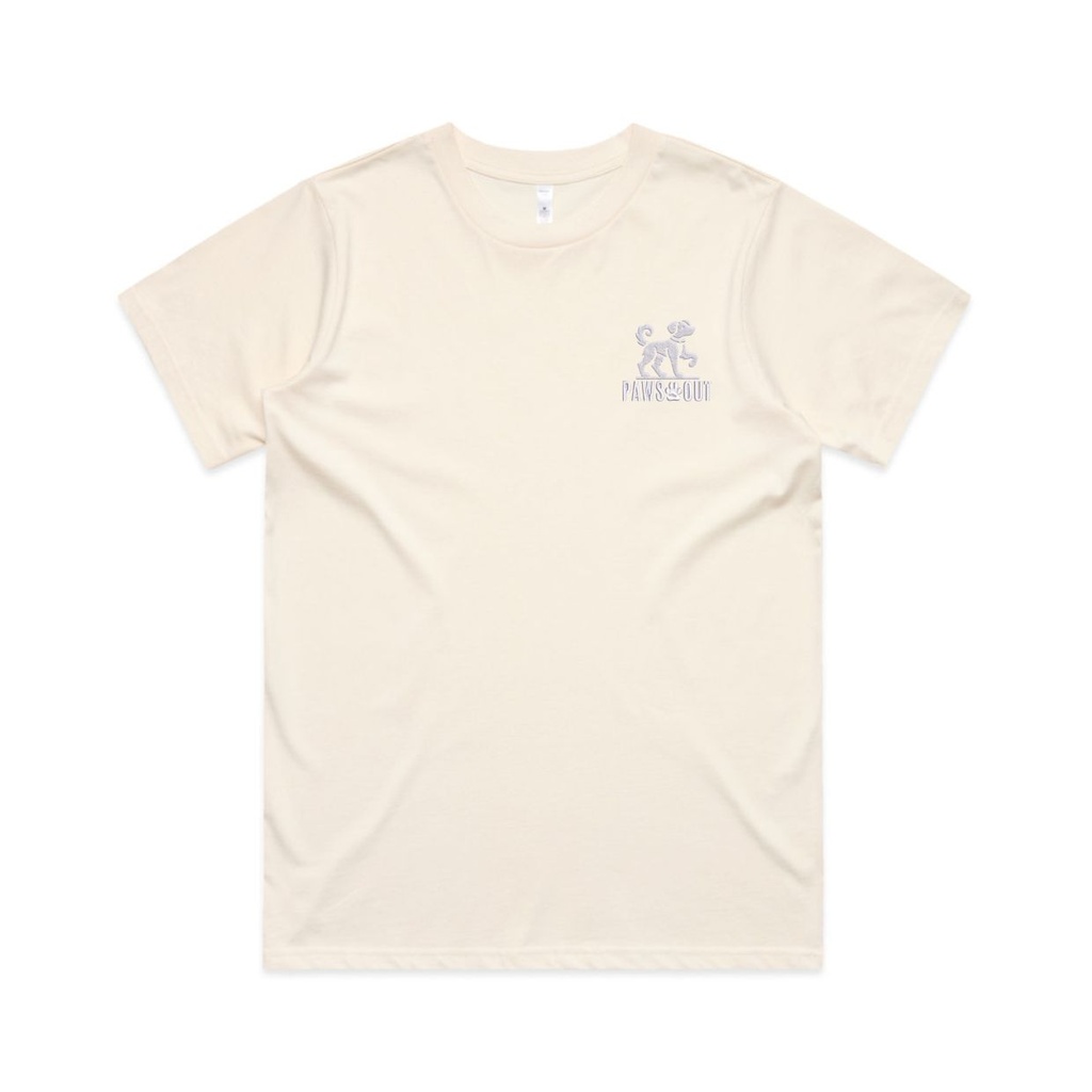 Paws Out Womens Tee - Ecru (XS)