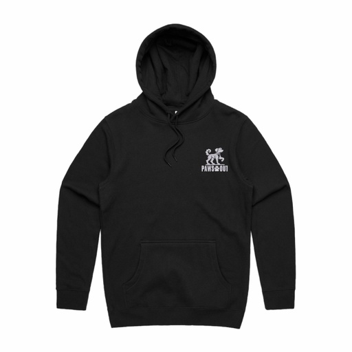 [AM006887] Paws Out Mens Hood - Black