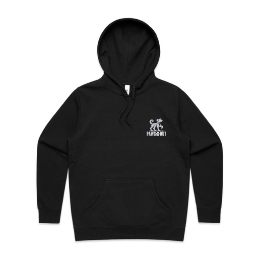 Paws Out Womens Hood - Black