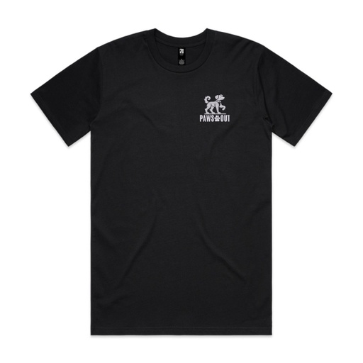 Paws Out Mens Tee - Black